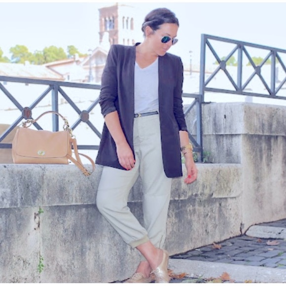 BCBGMaxAzria Lawson Boyfriend Tailored Oversize Tuxedo Black Blazer Jacket XS - Picture 4 of 13